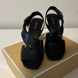 Michael Kors Black Strappy Heels